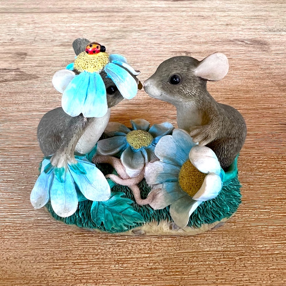 Fitz And Floyd Charming Tails “Our Love Has Blossomed” 84/103 Handcrafted